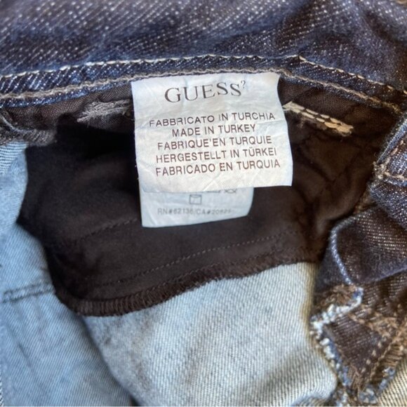 Guess Premium jeans Rocket skinny leg style low rise dark blue stretchy size 26 - Picture 10 of 14